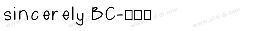 sincerely BC字体转换